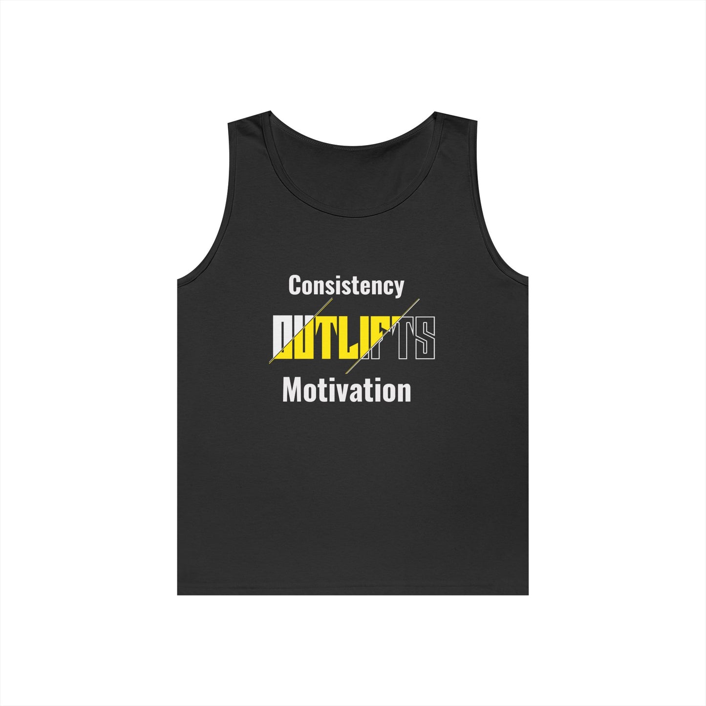 Motivational Unisex Heavy Cotton Tank Top, Fitness Apparel, Workout Gear, Gym Outfit, Activewear, Summer Fashion