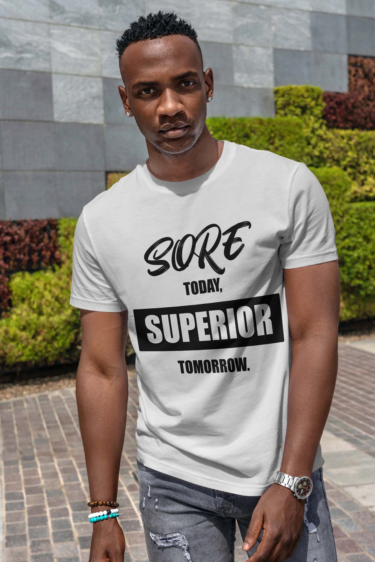 SORE Today, SUPERIOR Tomorrow V-Neck Tee - Motivational Workout Shirt, Fitness Apparel, Inspirational Tee, Training Top, Unisex [...]